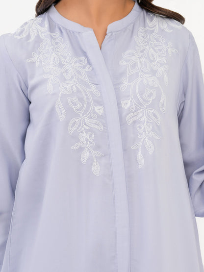 Silk Shirt-Embroidered (Pret)