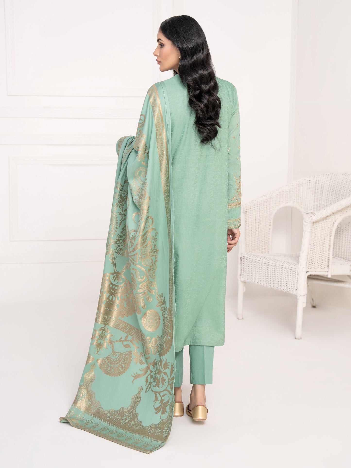 2 Piece Jacquard Suit-Embroidered(Unstitched)