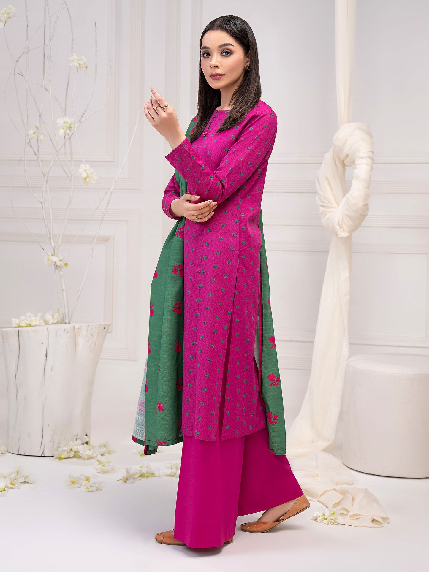 3 Piece Khaddar Suit-Printed(Unstitched)