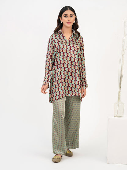 2 Piece Silk Suit-Printed (Pret)