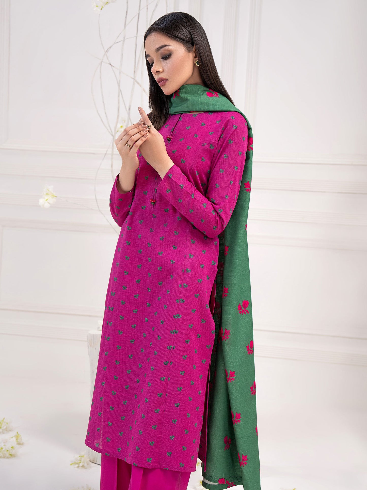 3 Piece Khaddar Suit-Printed(Unstitched)