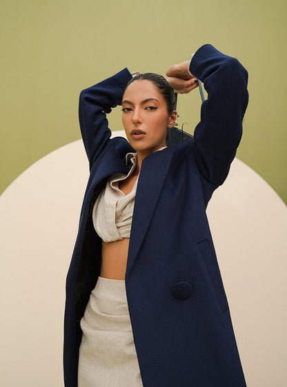 Chaos - Ado - Space Cadet Navy Wool Coat