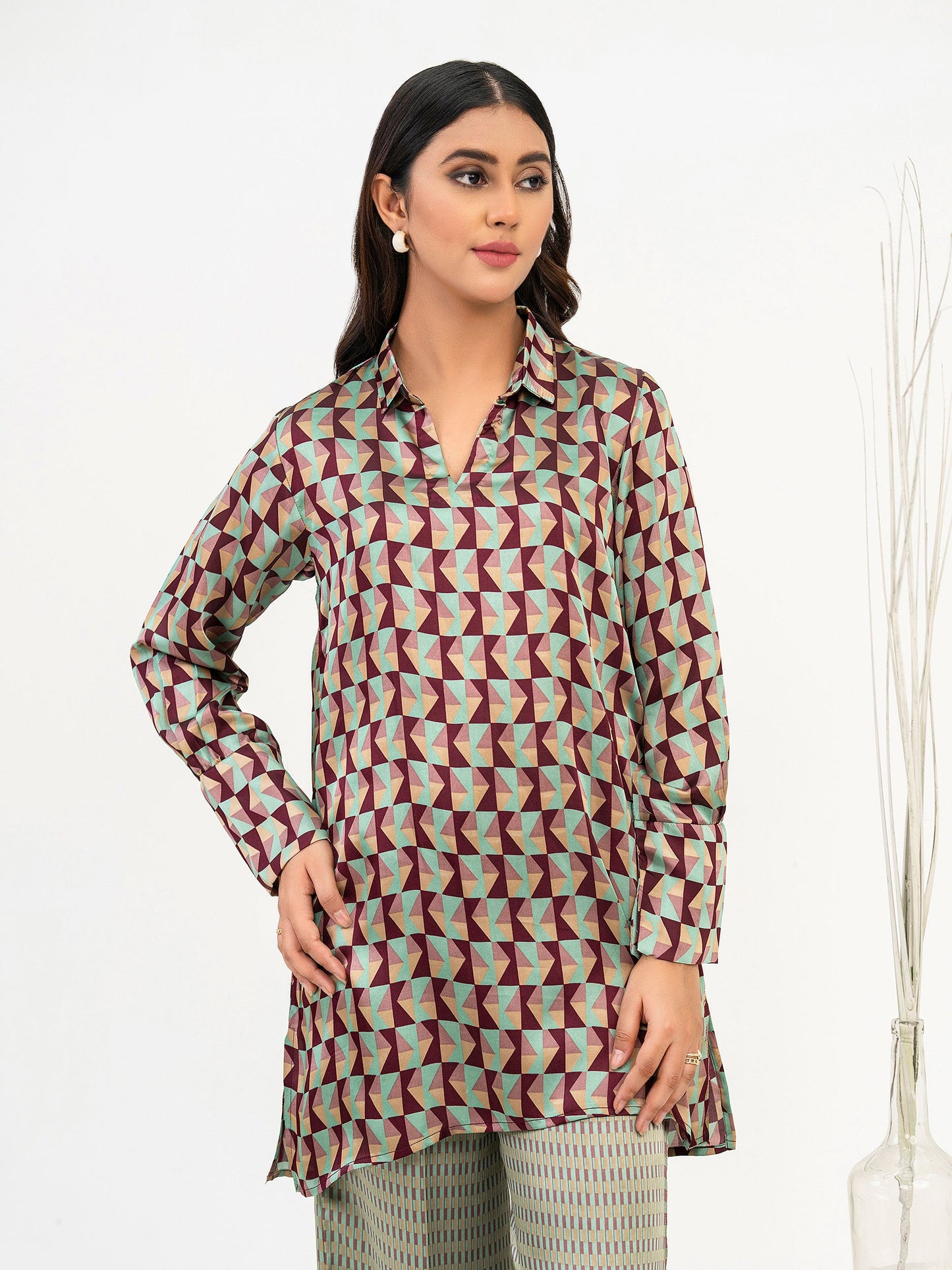 2 Piece Silk Suit-Printed (Pret)