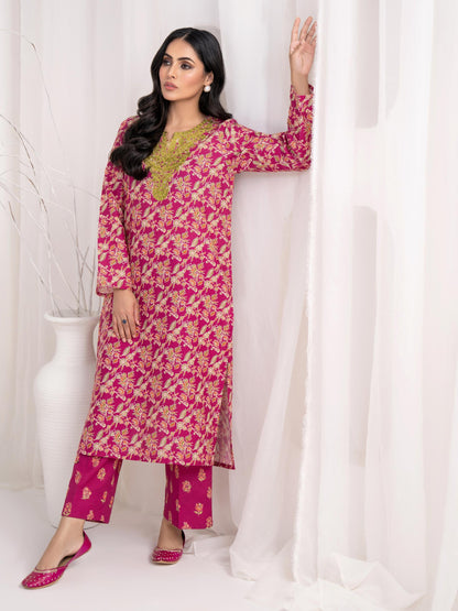 2 Piece Khaddar Suit-Embroidered(Unstitched)