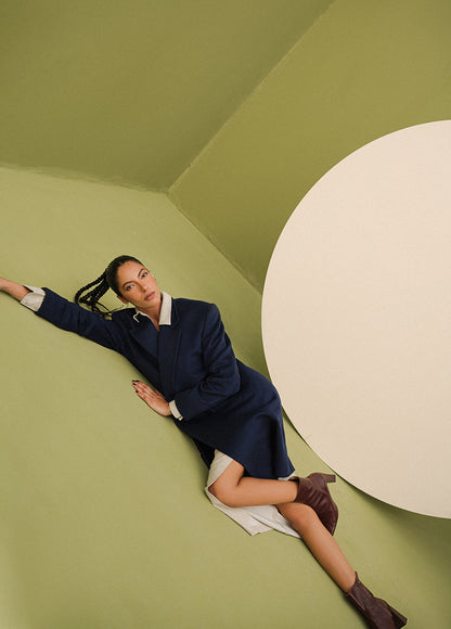 Chaos - Ado - Space Cadet Navy Wool Coat