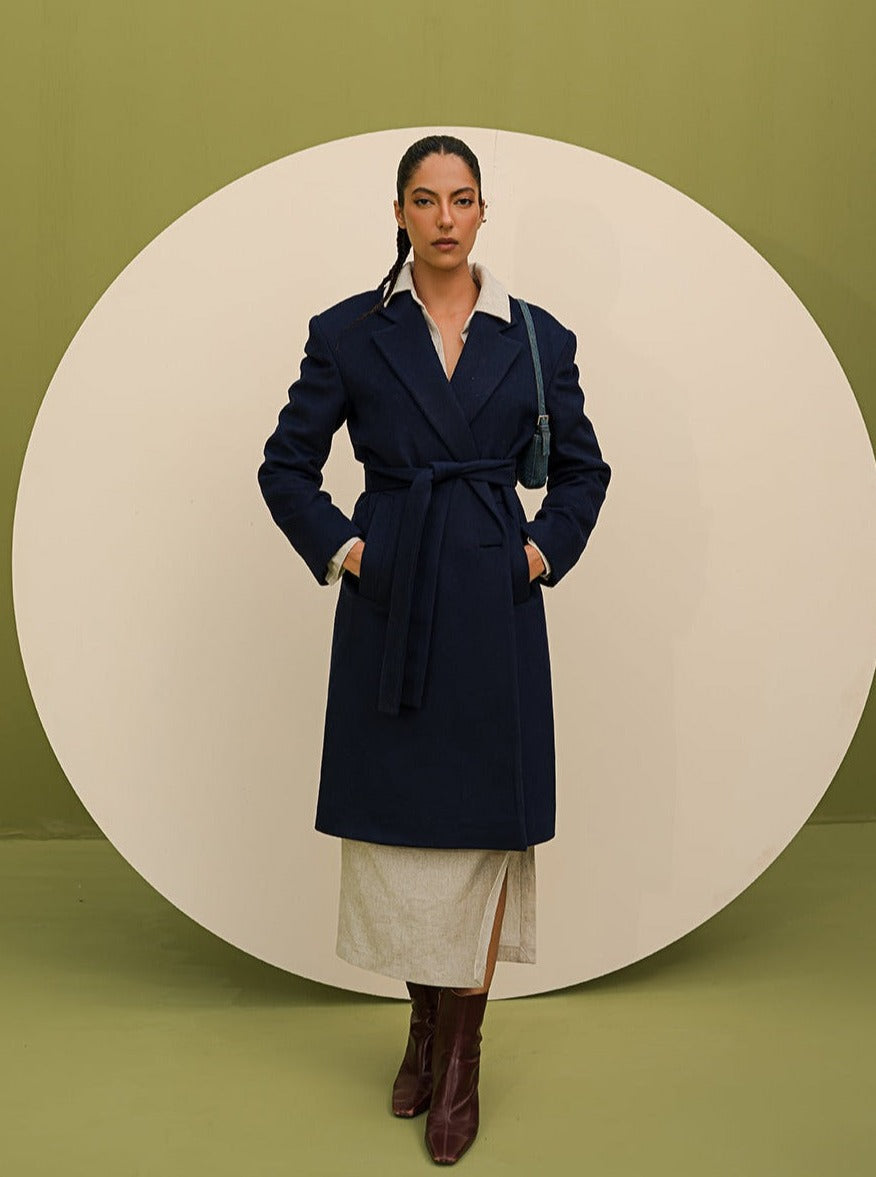 Chaos - Ado - Space Cadet Navy Wool Coat