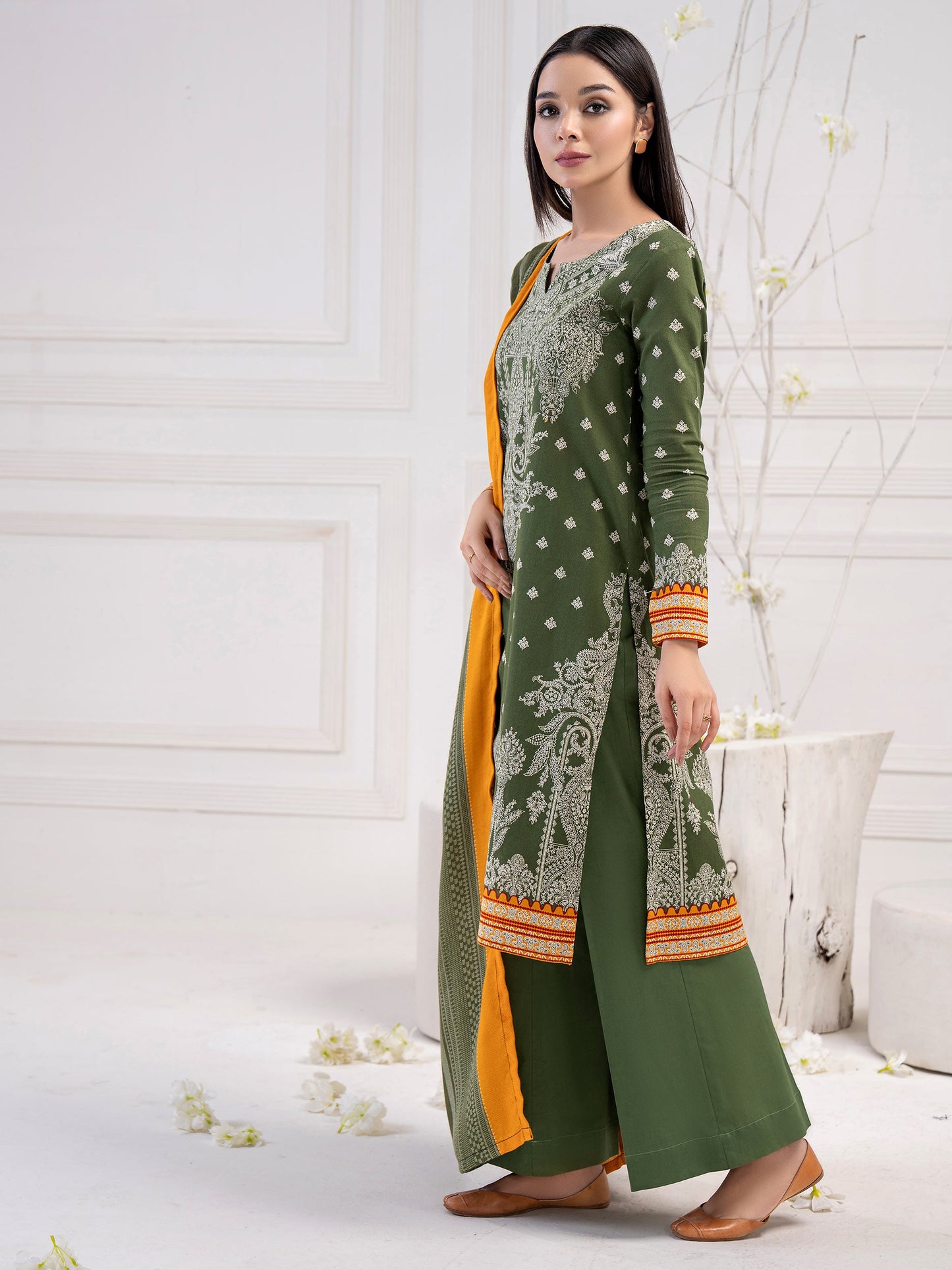 3 Piece Khaddar Suit-Printed(Unstitched)