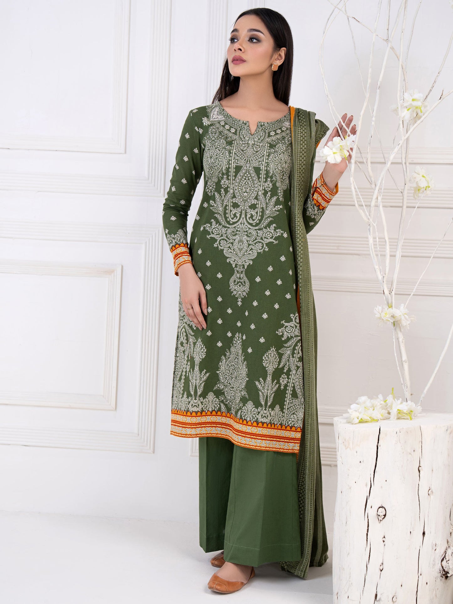 3 Piece Khaddar Suit-Printed(Unstitched)