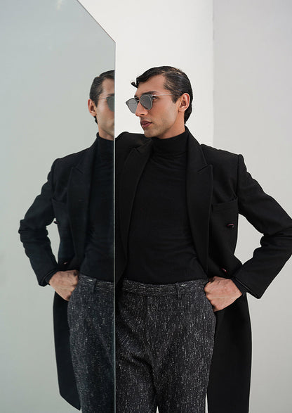 Chaos - Bagarre - Black Long Winter Coat Men