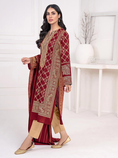 2 Piece Khaddar Suit-Embroidered(Unstitched)