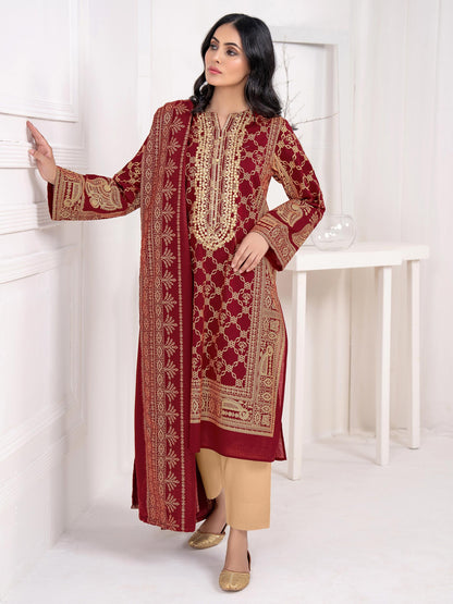 2 Piece Khaddar Suit-Embroidered(Unstitched)