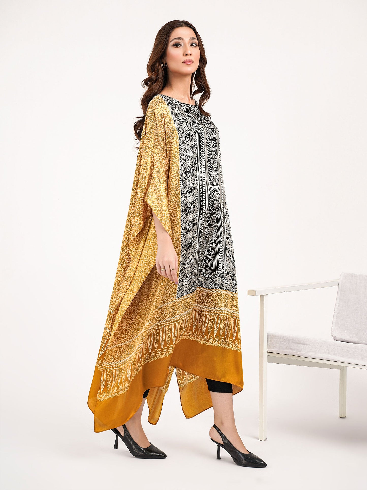 Silk Kaftan-Printed(Pret)