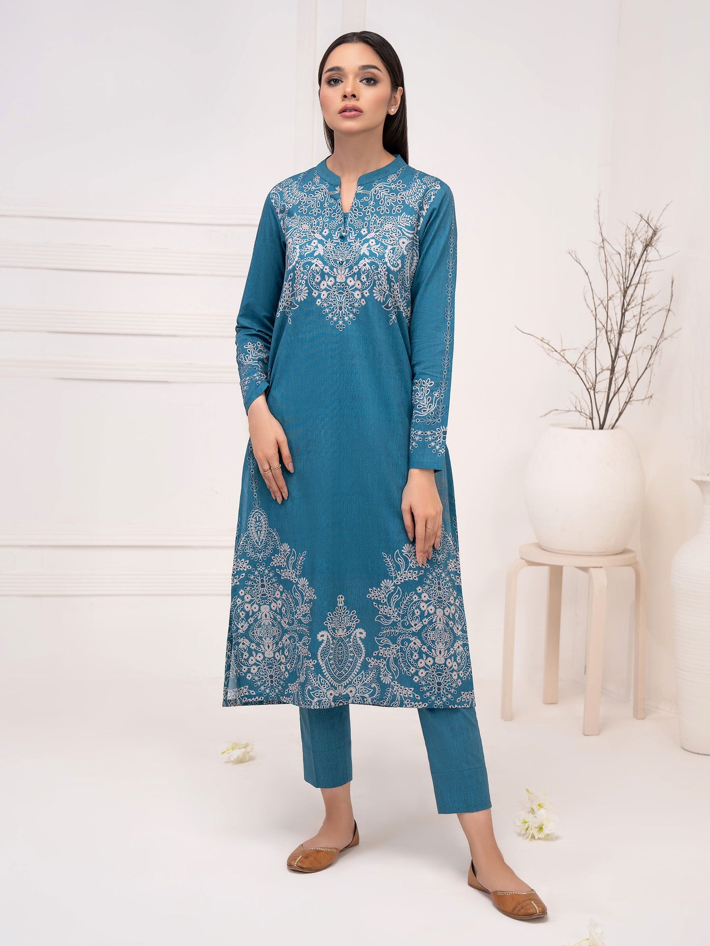 2 Piece Cotton Suit-Printed(Unstitched)