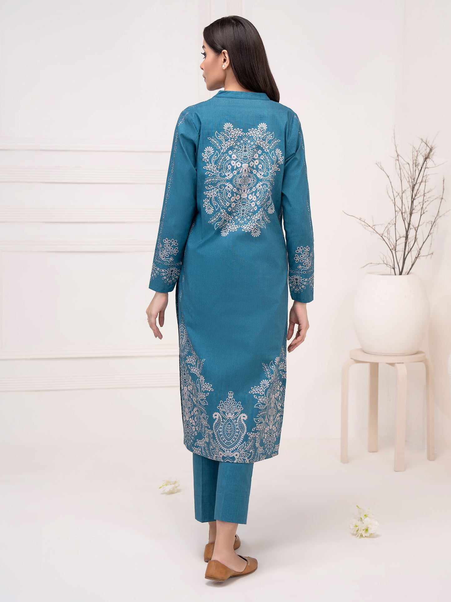 2 Piece Cotton Suit-Printed(Unstitched)