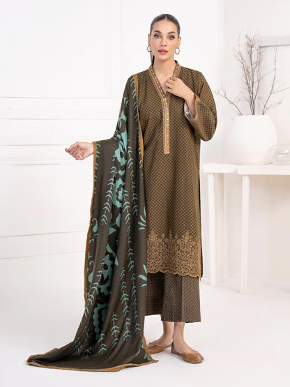 3 Piece Khaddar Suit-Embroidered(Unstitched)