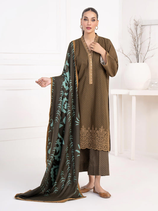 3 Piece Khaddar Suit-Embroidered(Unstitched)