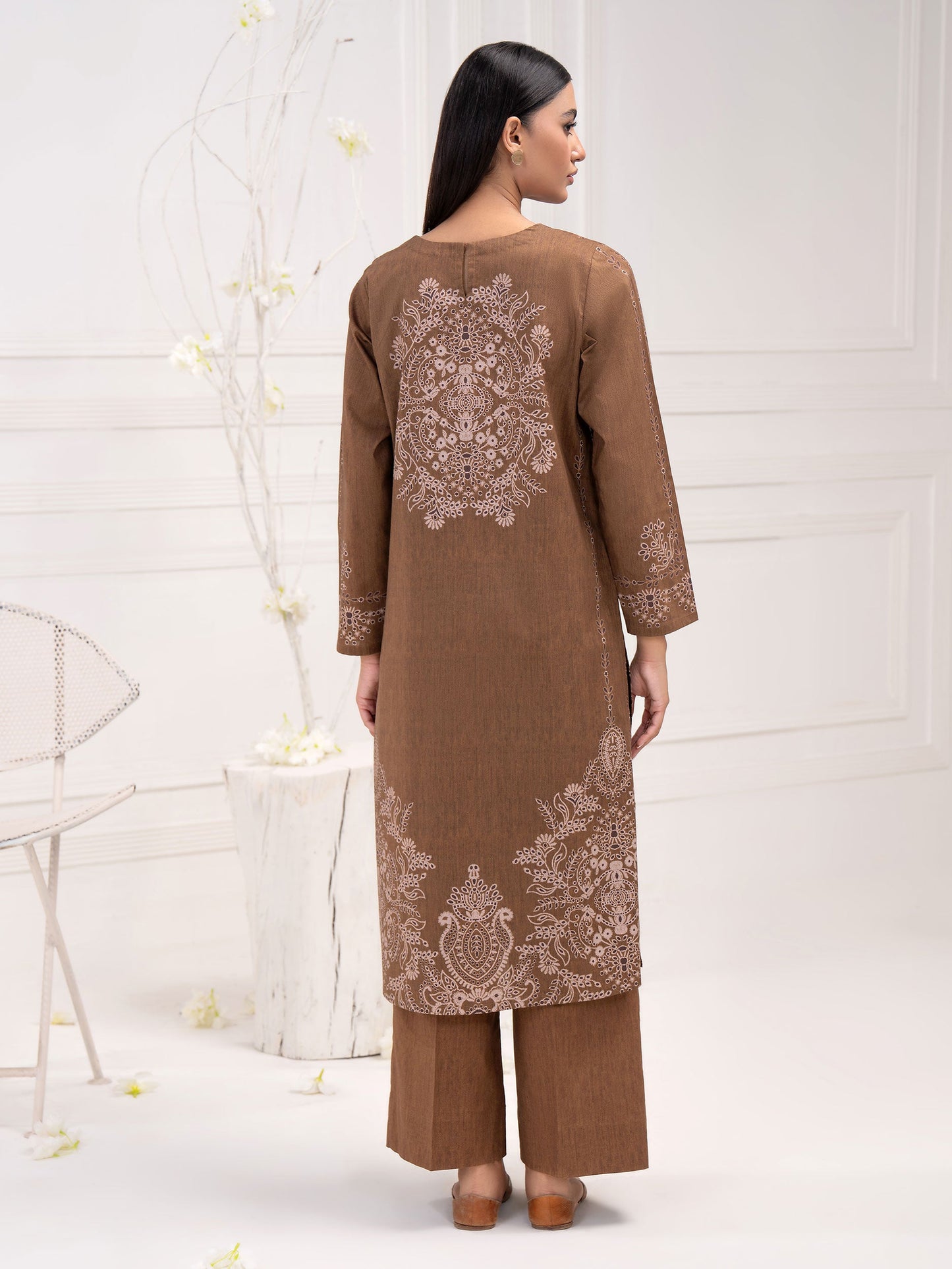 2 Piece Cotton Suit-Printed(Unstitched)