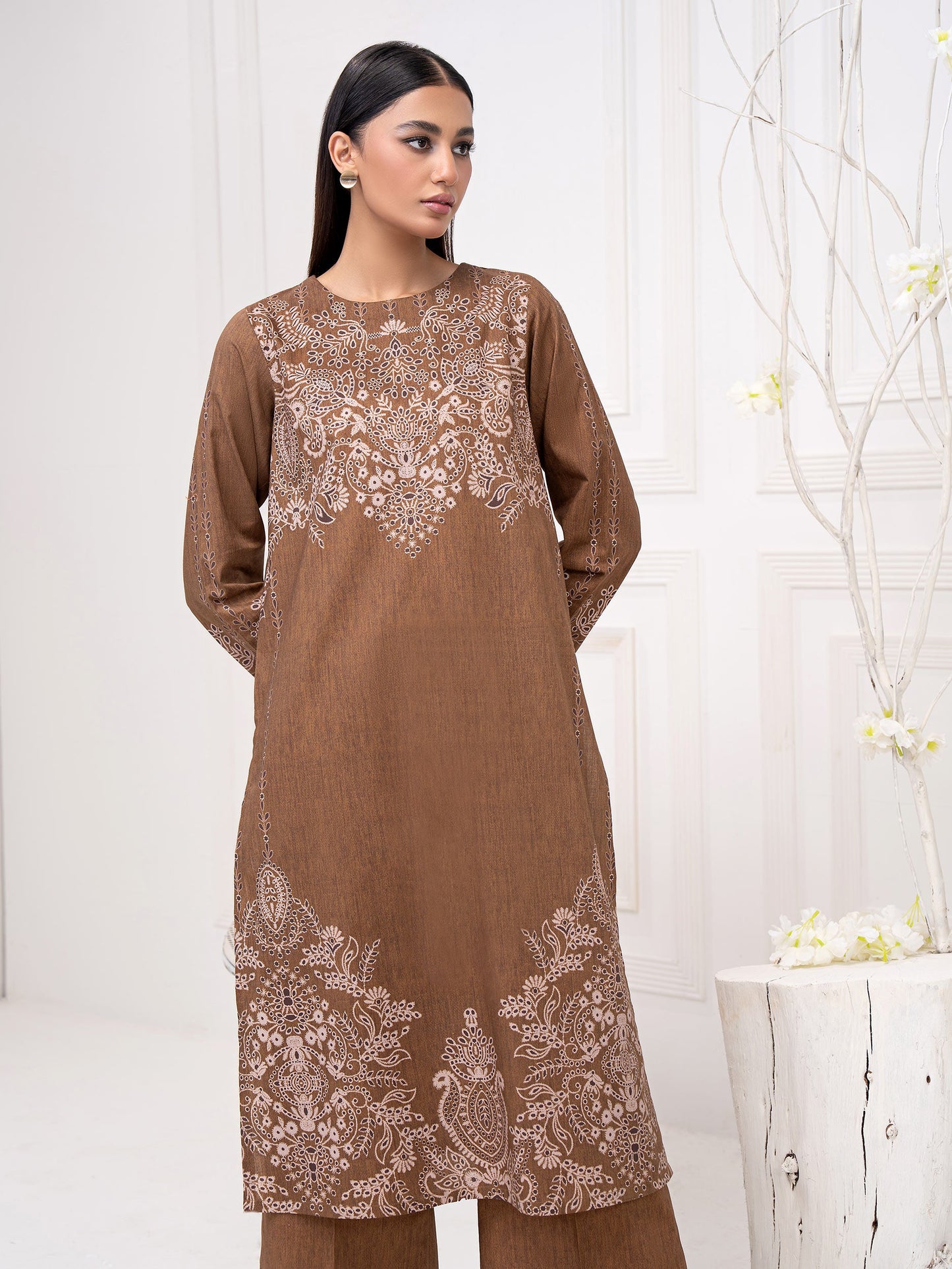 2 Piece Cotton Suit-Printed(Unstitched)