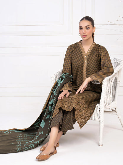 3 Piece Khaddar Suit-Embroidered(Unstitched)