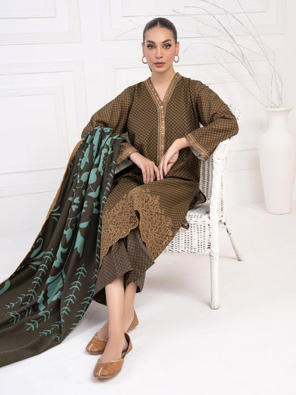 3 Piece Khaddar Suit-Embroidered(Unstitched)