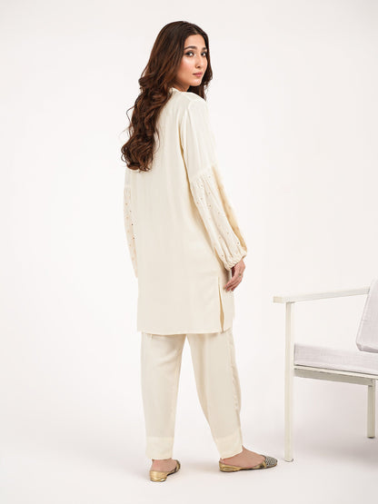 2 Piece Viscose Suit-Embroidered(Pret)