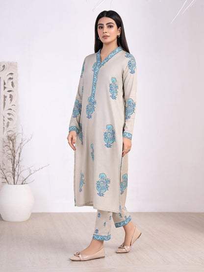 2 Piece Khaddar Suit-Printed(Unstitched)