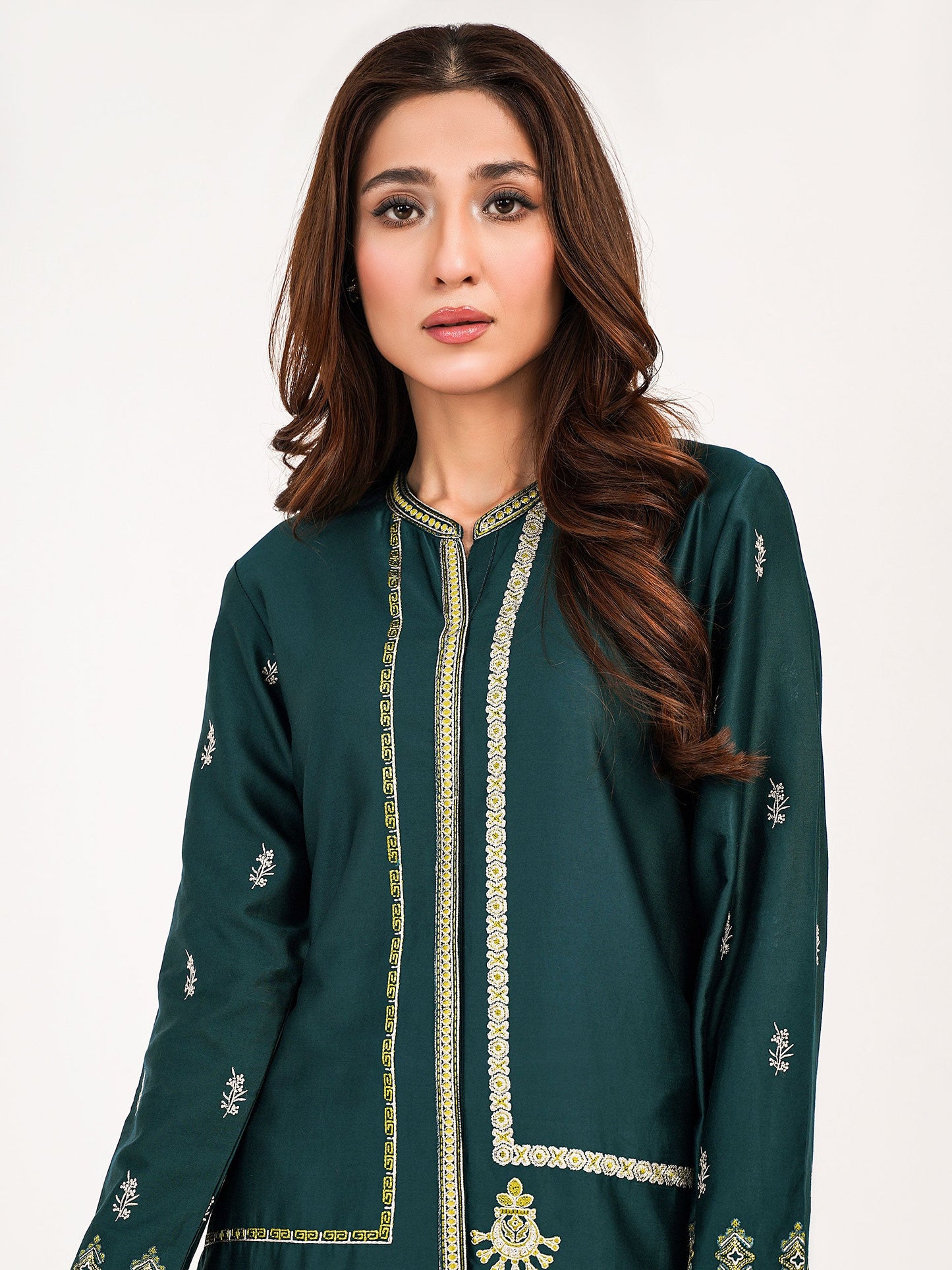 Limelight - Satin Shirt-Embroidered(Pret)