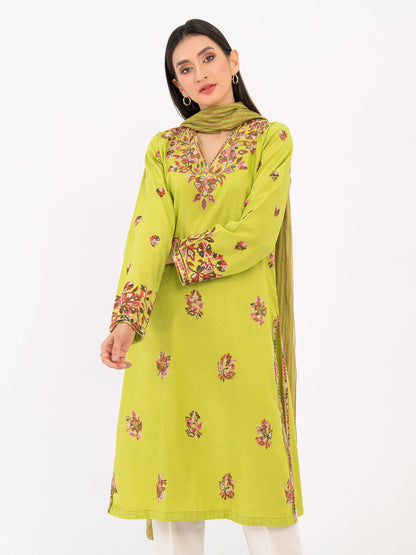 2 Piece Karandi Suit-Embroidered (Pret)