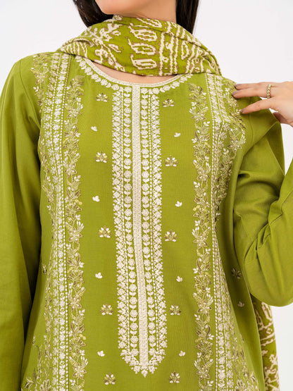 2 Piece Khaddar Suit-Embroidered (Pret)