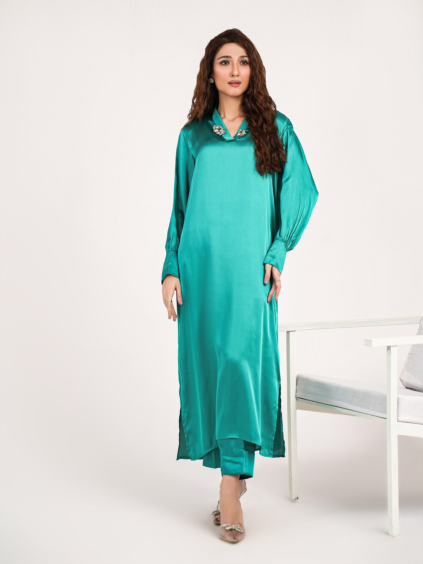 Limelight - 2 Piece Silk Suit-Dyed(Pret)