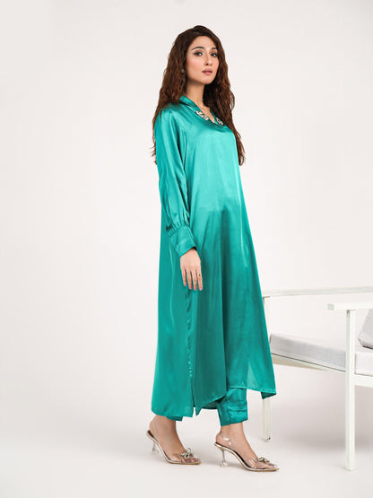 Limelight - 2 Piece Silk Suit-Dyed(Pret)