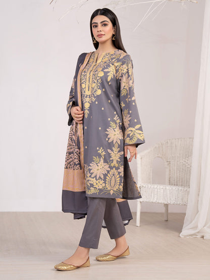 3 Piece Khaddar Suit-Paste Print(Unstitched)