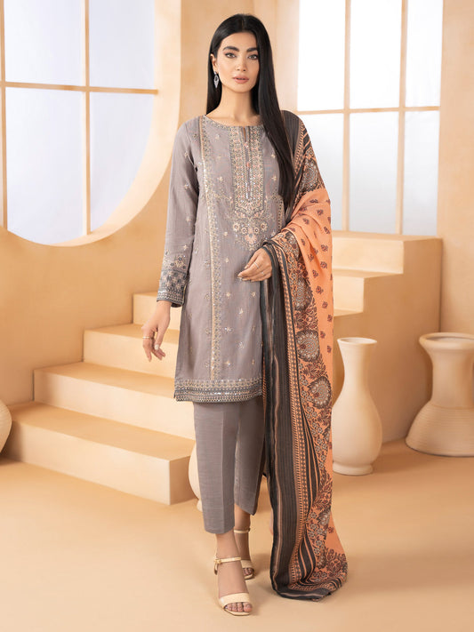 3 Piece Khaddar Suit-Embroidered (Unstitched)