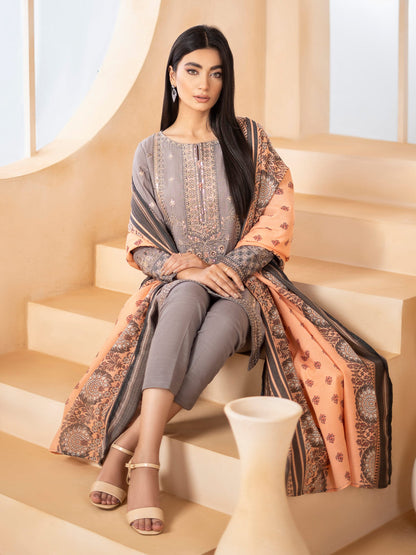 3 Piece Khaddar Suit-Embroidered (Unstitched)