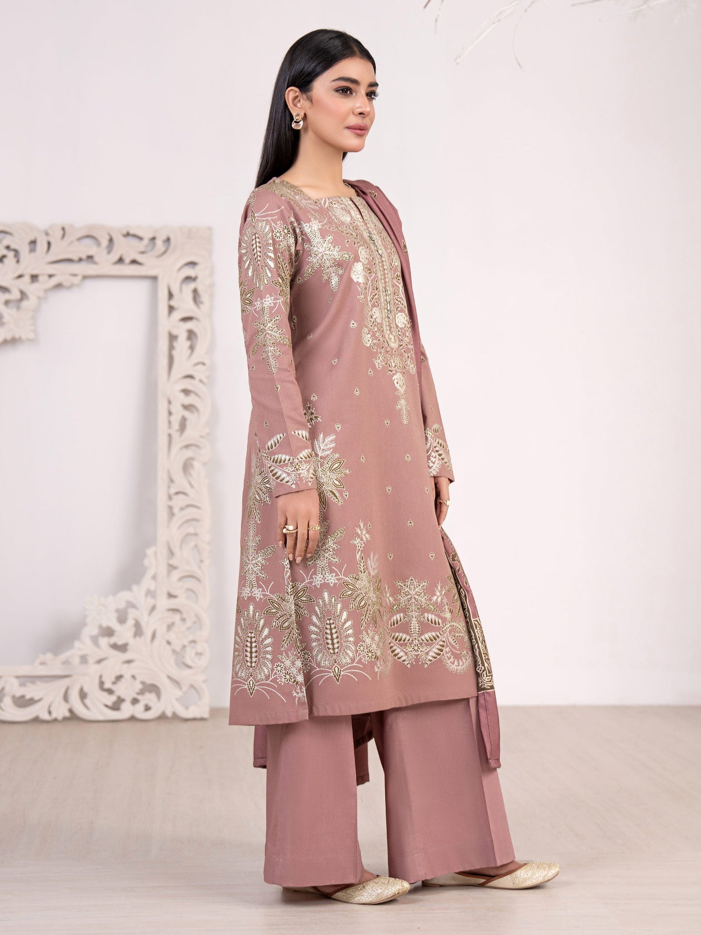 3 Piece Khaddar Suit-Paste Print(Unstitched)