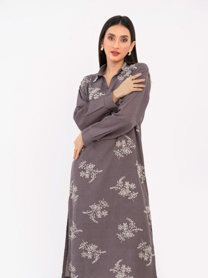 2 Piece Khaddar Suit-Embroidered (Pret)