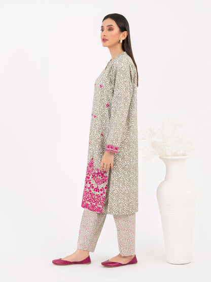 2 Piece Karandi Suit-Embroidered (Pret)