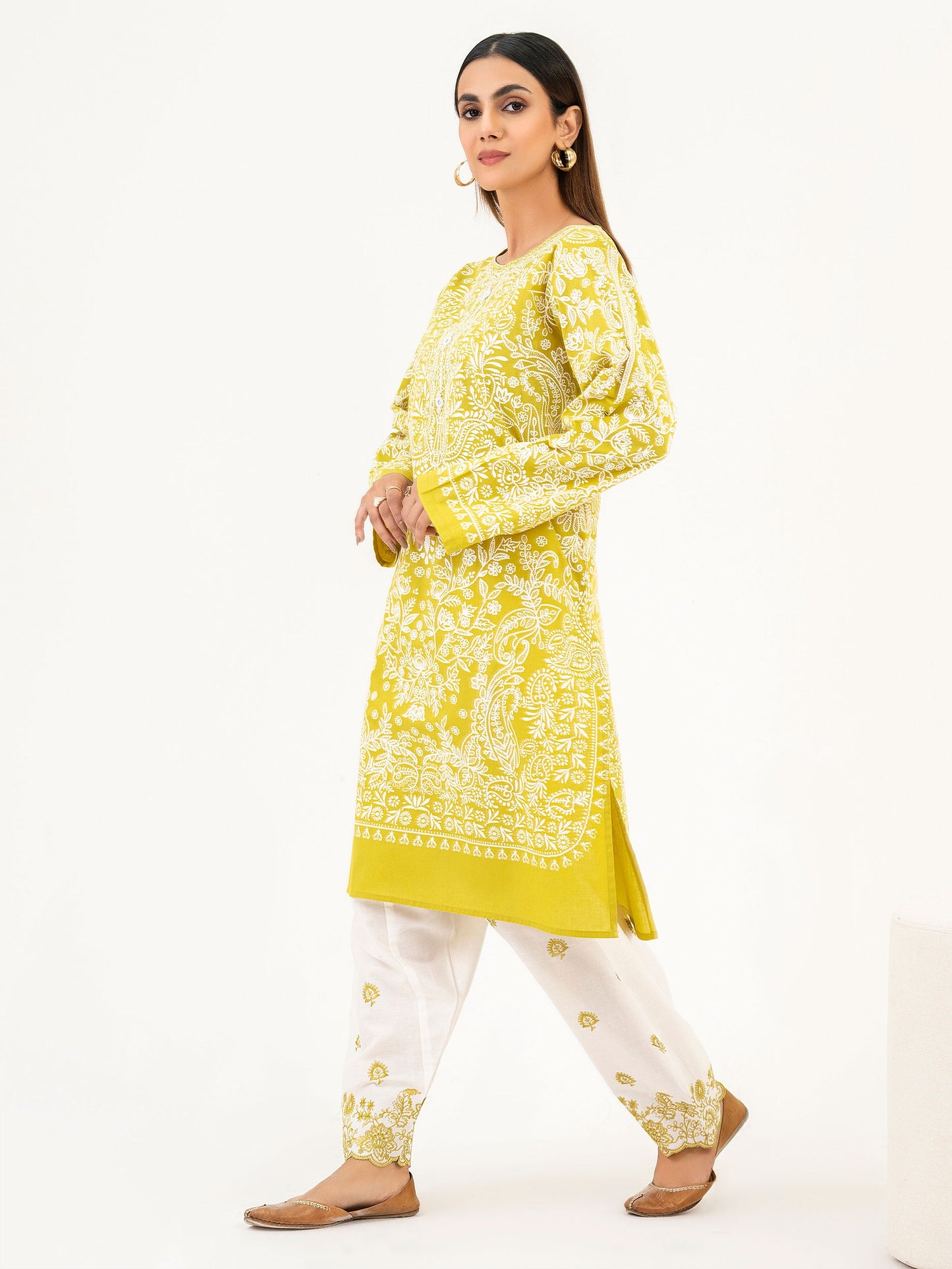 2 Piece Winter Cotton Suit-Embroidered (Pret)