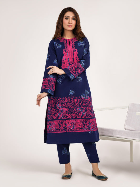 Limelight - 2 Piece Khaddar Suit-Paste print(Pret)