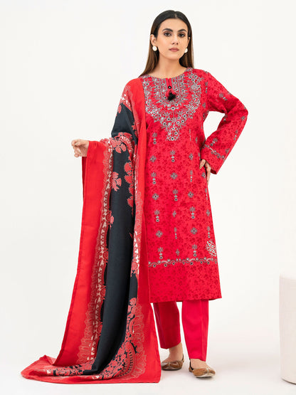 3 Piece Winter Cotton Suit-Printed (Pret)