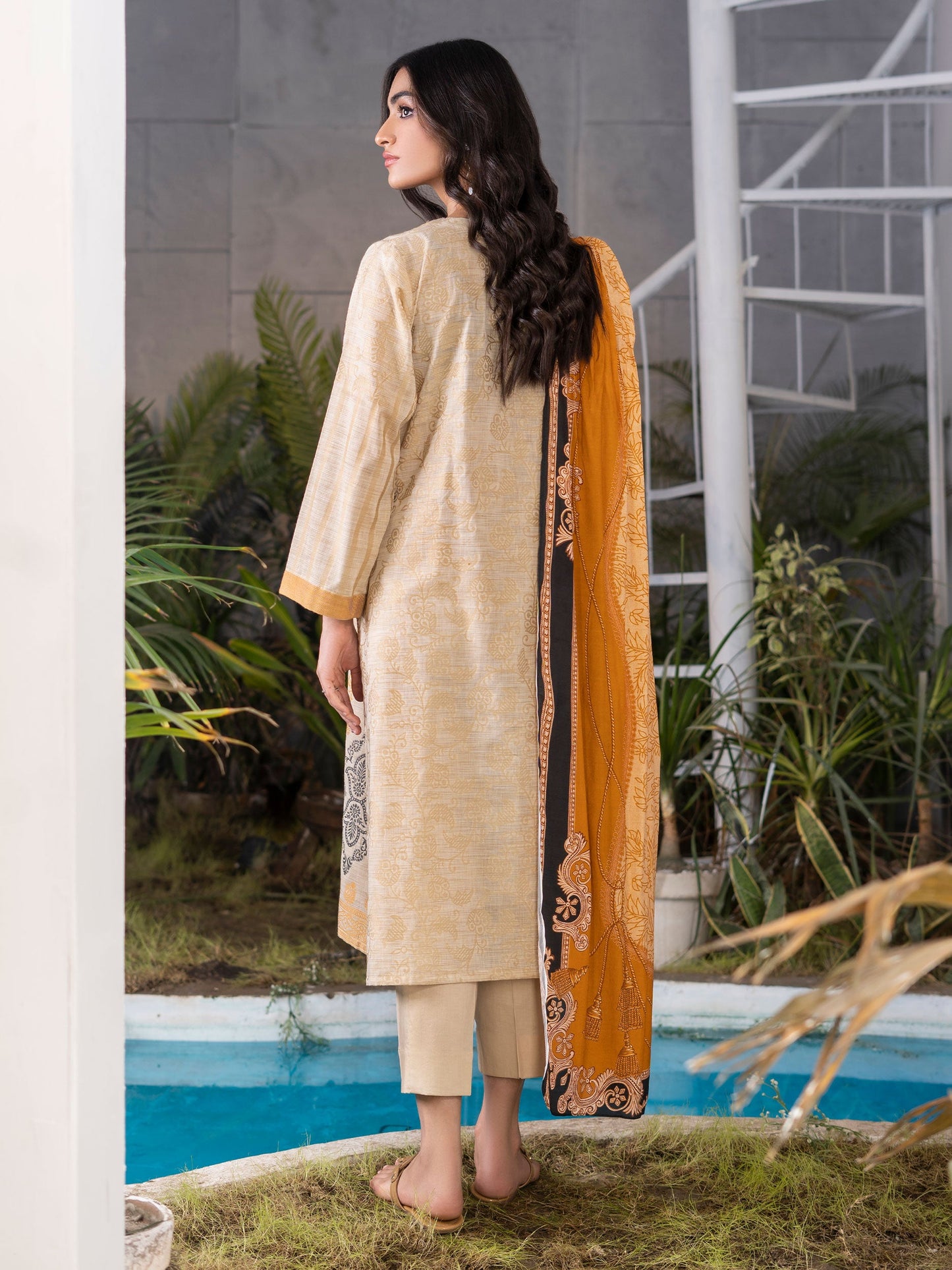 Limelight - 2 Piece Jacquard Suit-Embroidered (Unstitched)