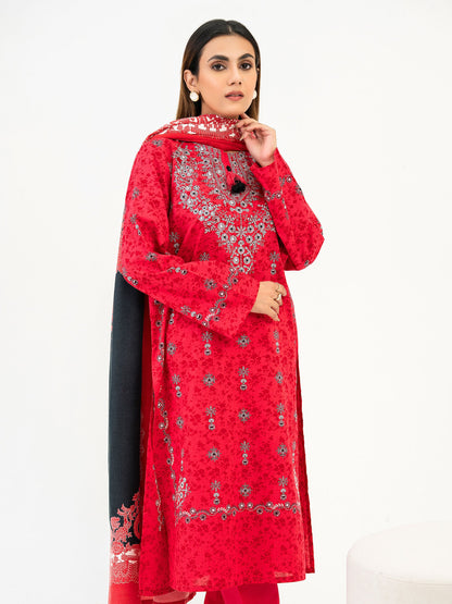 3 Piece Winter Cotton Suit-Printed (Pret)