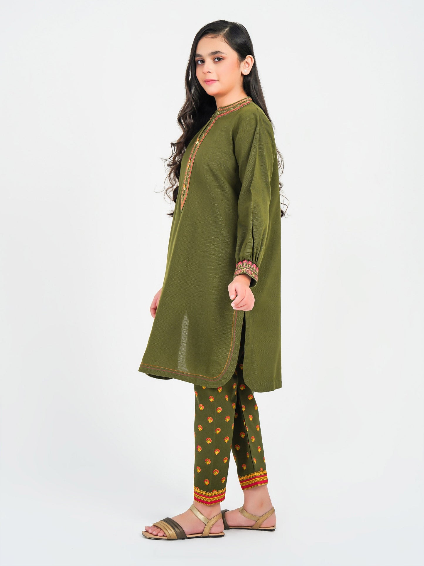 Limelight - 2 Piece Khaddar Suit-Embroidered