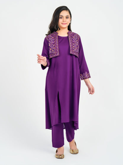 3 Piece Winter Cotton Suit-Embroidered