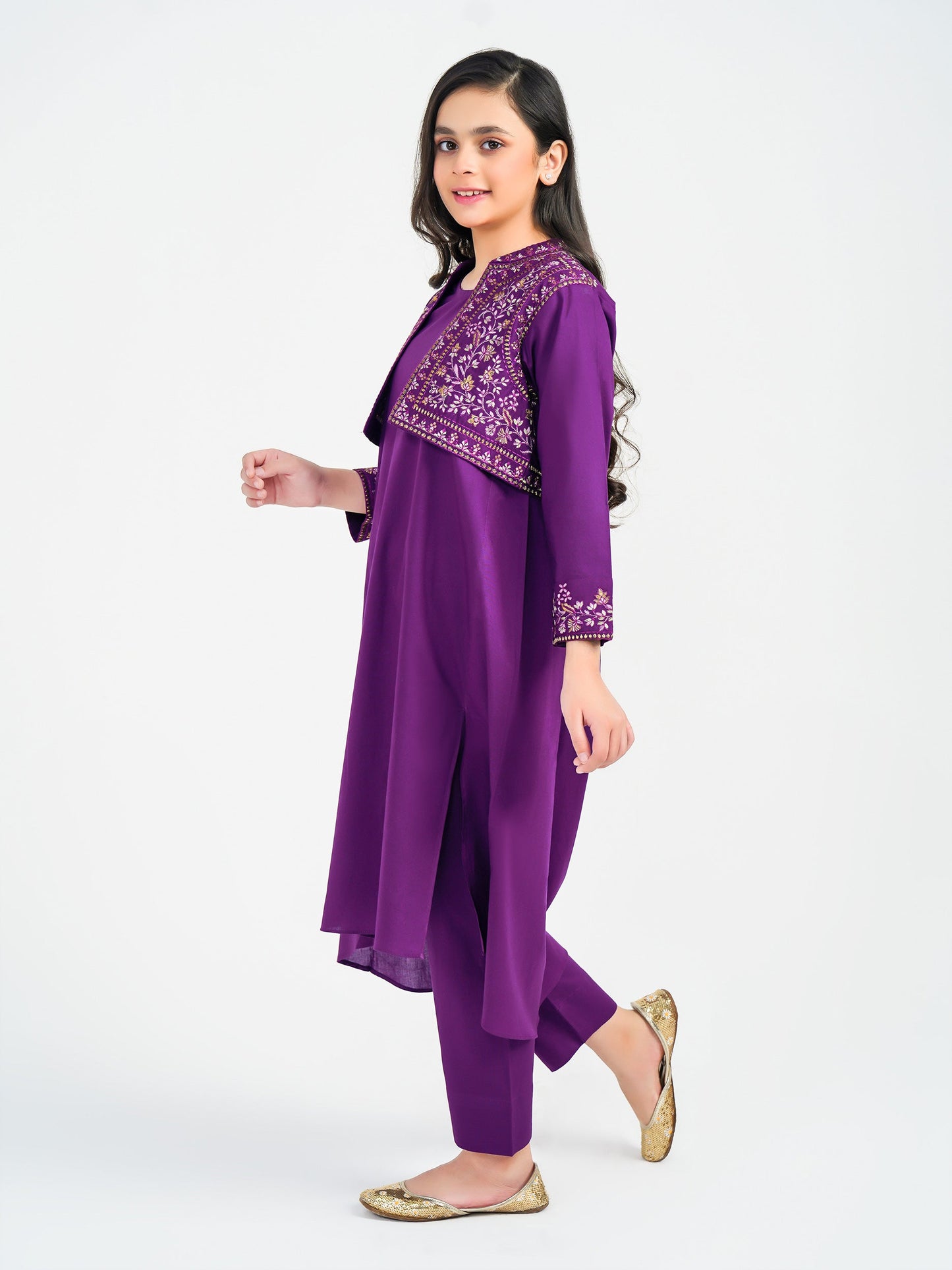 3 Piece Winter Cotton Suit-Embroidered