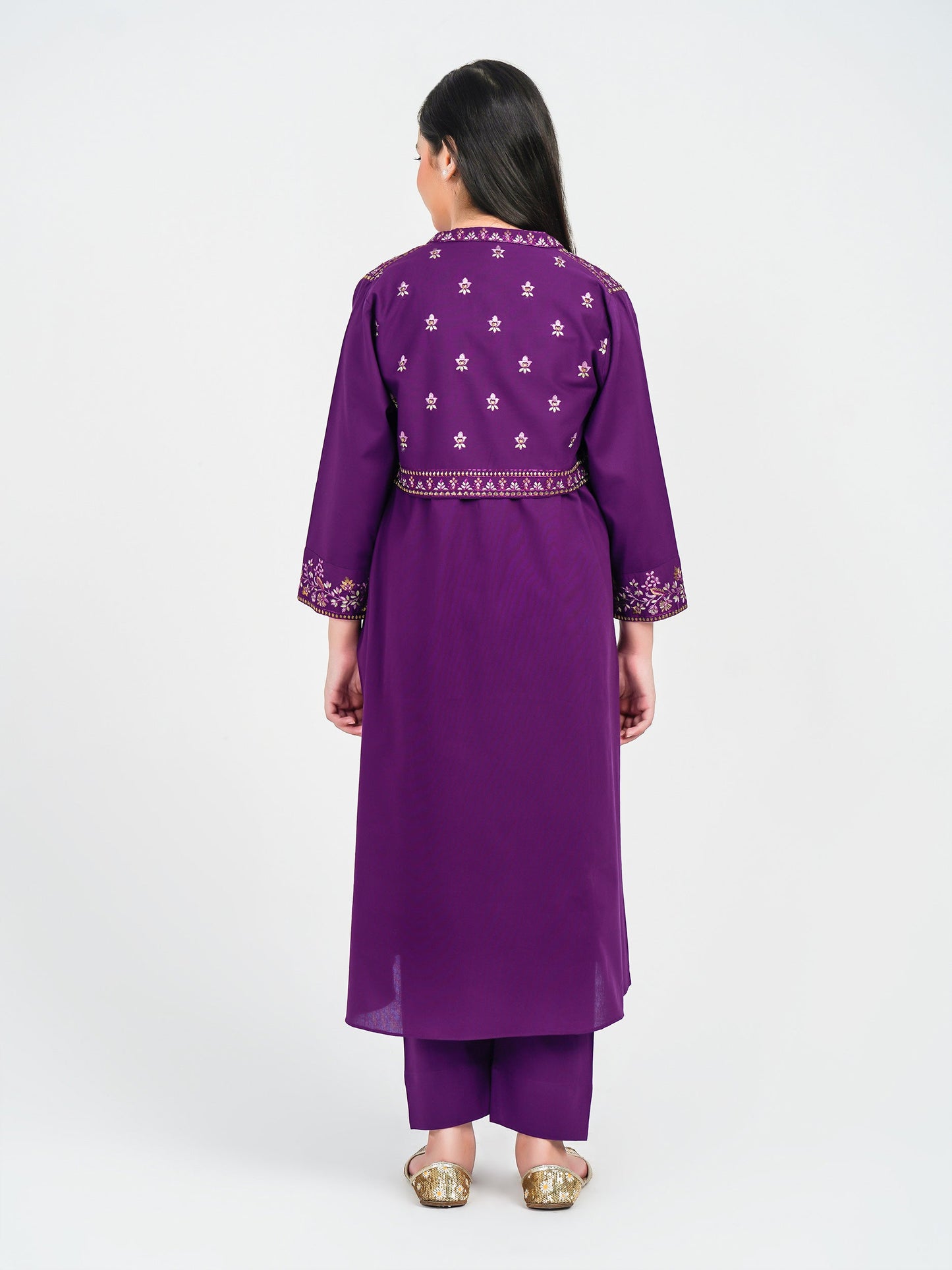 3 Piece Winter Cotton Suit-Embroidered