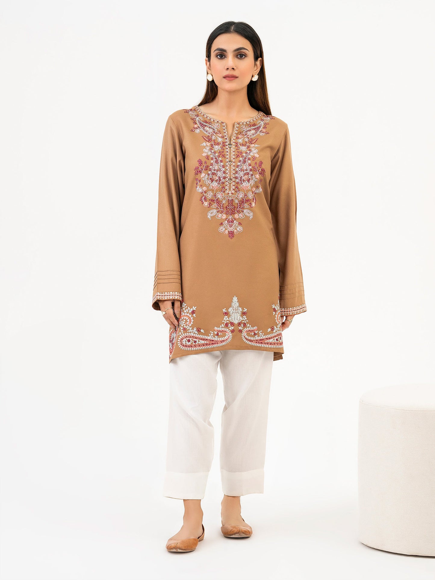 Crepe Kurti-Embroidered(Pret)