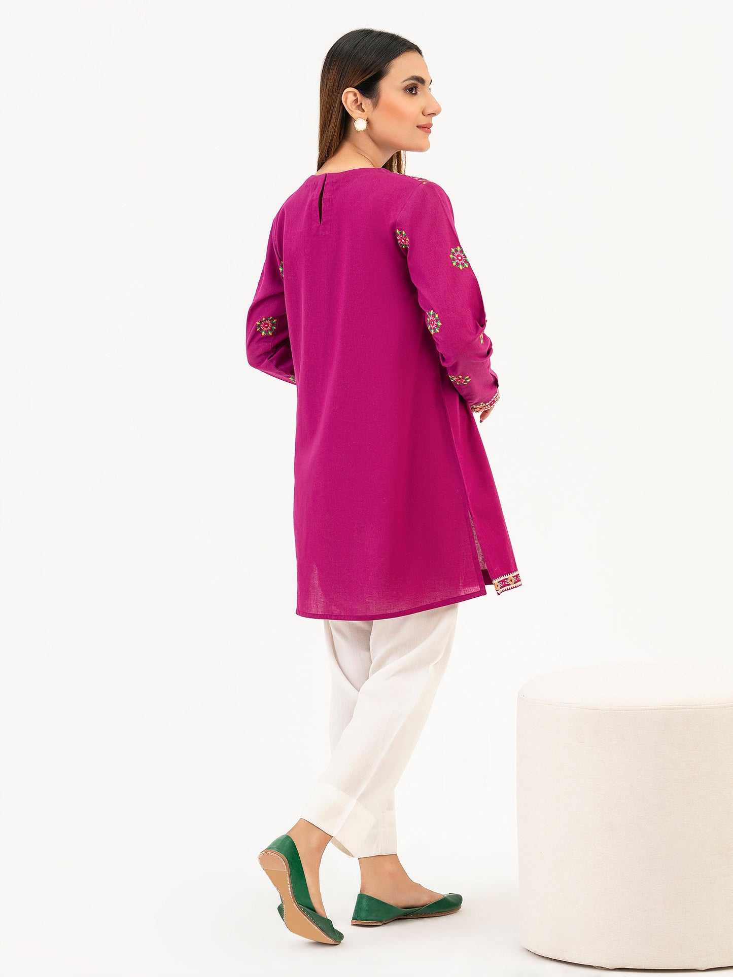 Khaddar Kurti-Embroidered (Pret)