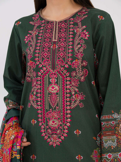 2 Piece Winter Cotton Suit-Embroidered(Pret)