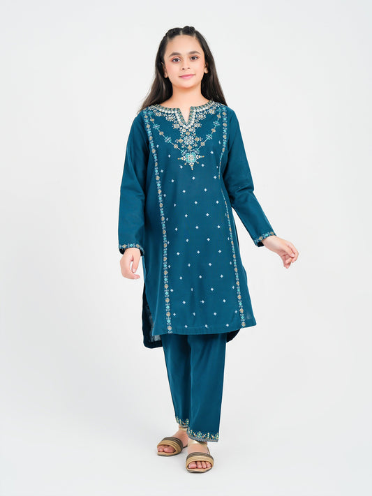 Limelight - 2 Piece Khaddar Suit-Embroidered